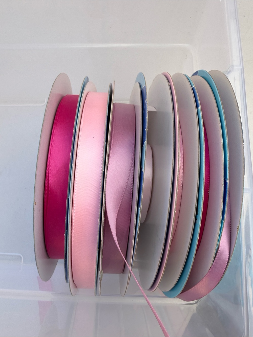 Assorted, Pinks, Azalea Satin Ribbon Roll - Pink